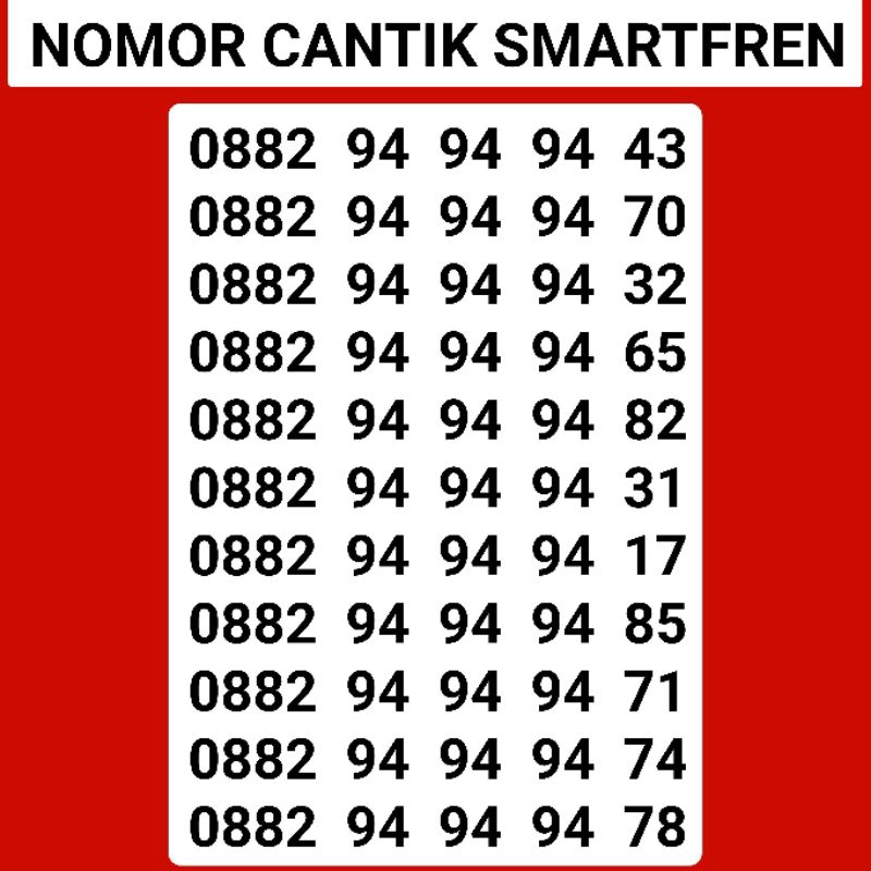 Nomor cantik smartfren 7777 11 digit
