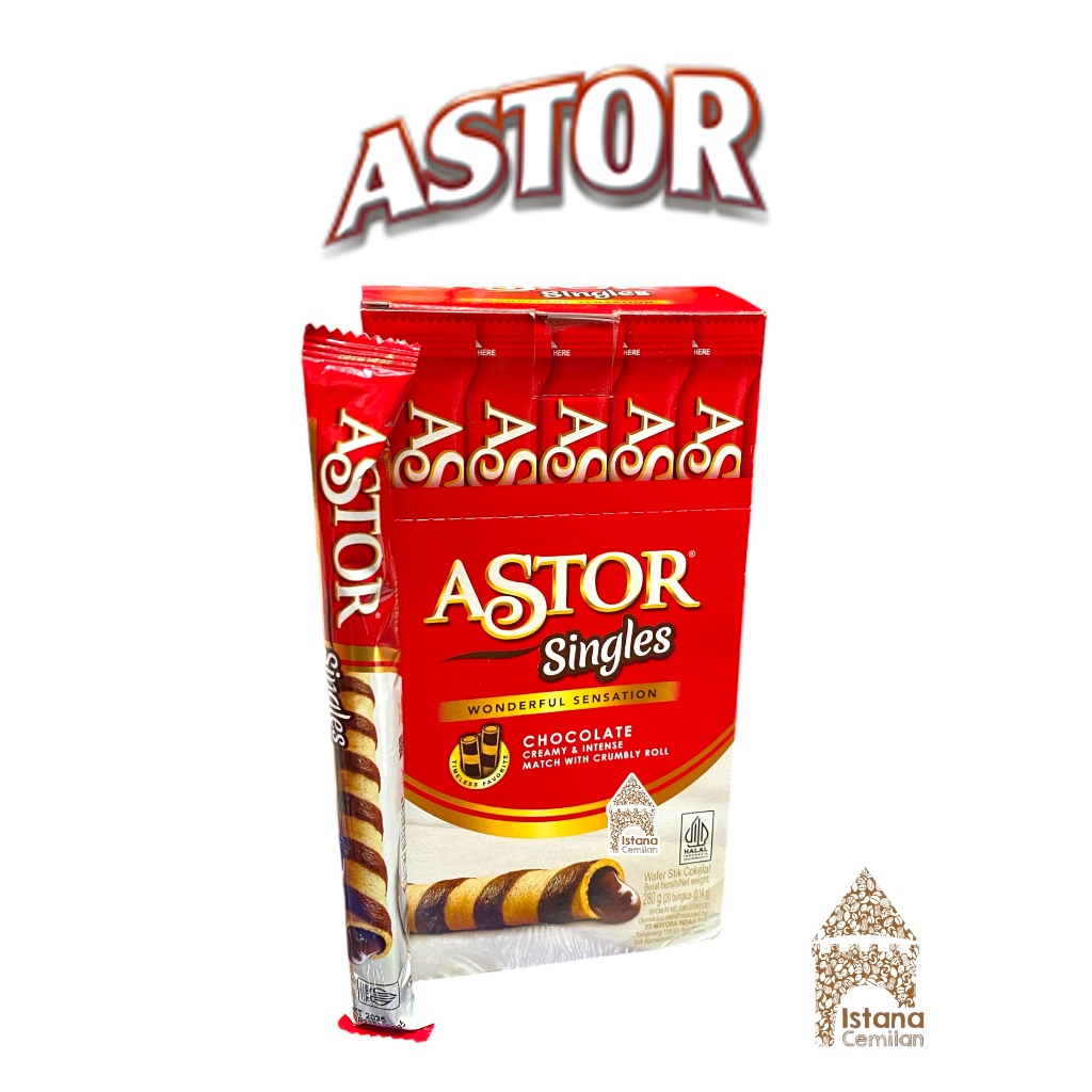 

Astor Wafer Stick Cokelat Roll Singles (isi 20 pcs)