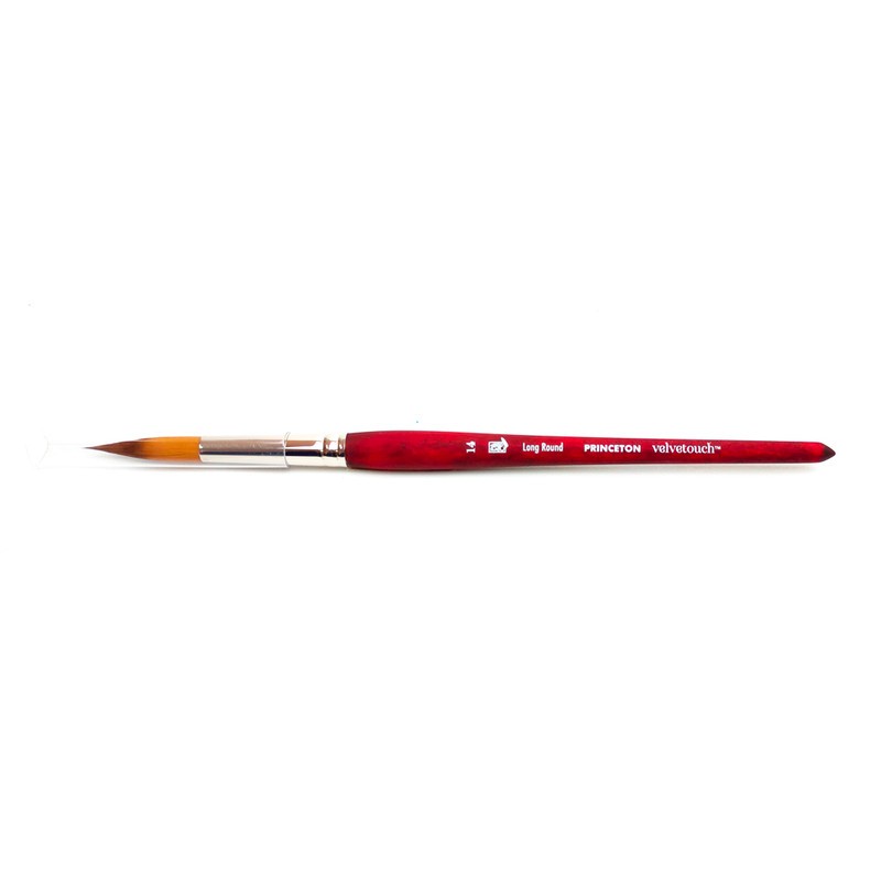 

Princeton Velvetouch Synthetic Short Handle Long Round