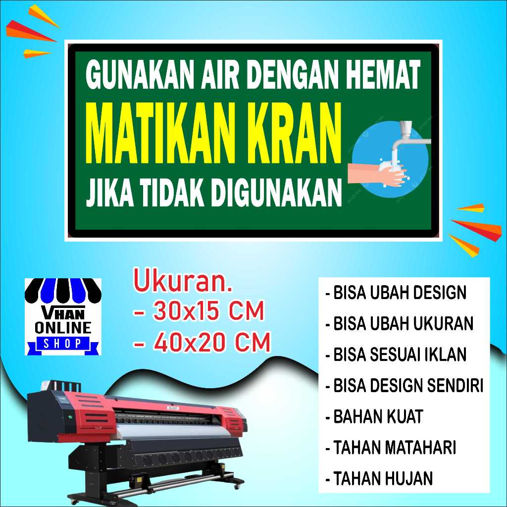 

Cetak Sticker Untuk di WC Bahan Tahan Air Hijau