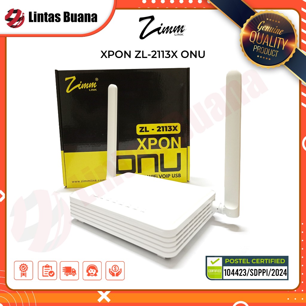 ZIMMLINK XPON ONU  ZL-2113X Support EPON & GPON ONT 1GE 3FE 2,4G Wifi VOIP USB