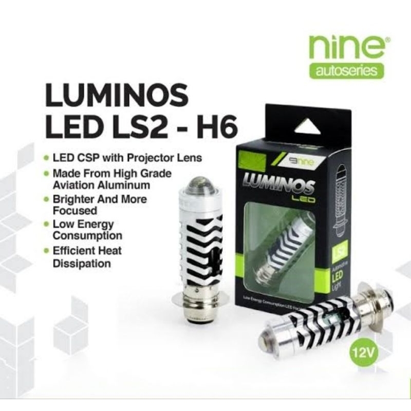 Lampu LED Motor Luminos Laser Low Putih - Beam Kuning LS2 H6 H4 Bebek Matic