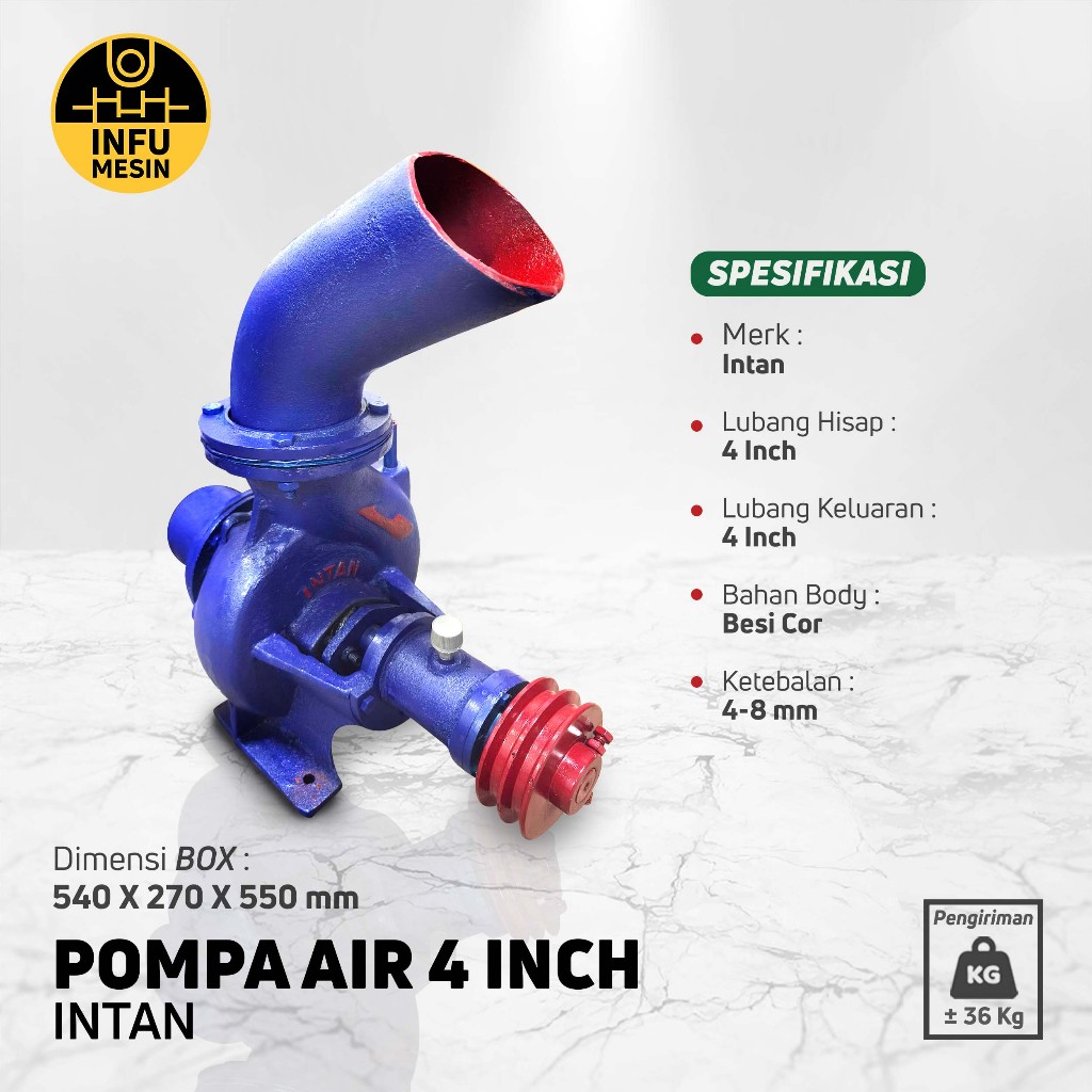 Keong Pompa Air 4 Inch Merk Intan