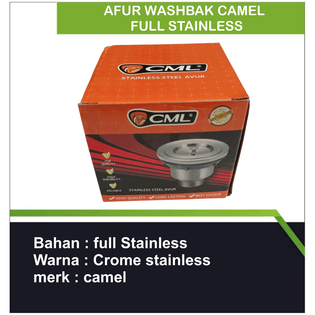 AFUR WASHBAK FULL STAINLESS CAMEL/AFUR WASHBAK STAINLESS/AFUR BAK CUCI PIRING