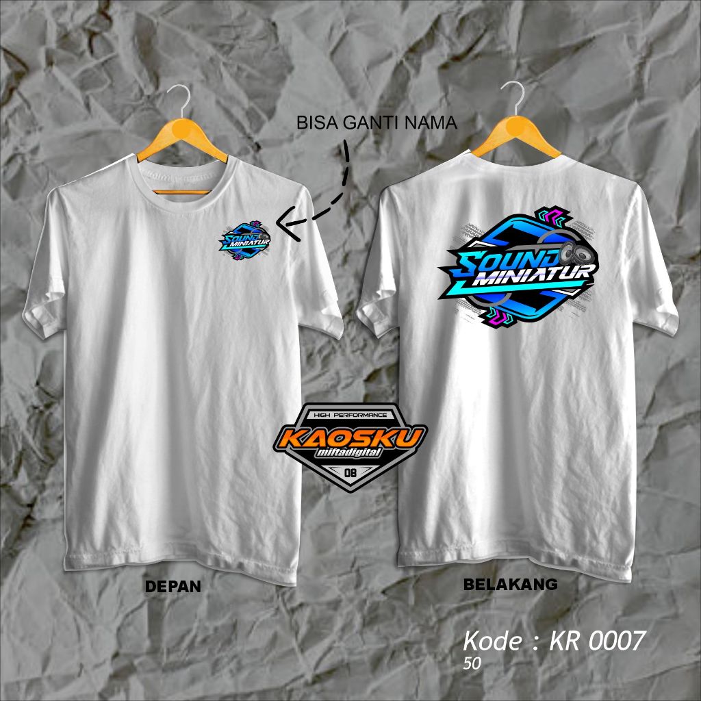 Kaos Sound System T-shirt Baju Sound Miniatur