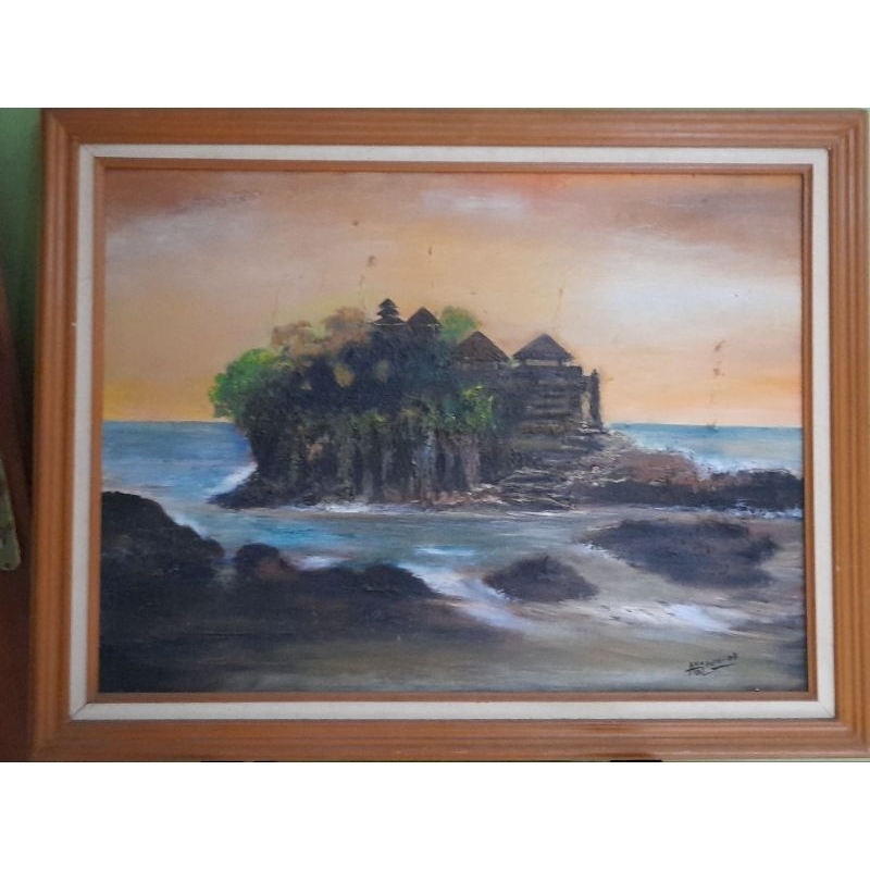 Lukisan Bahan Canvas Kuno