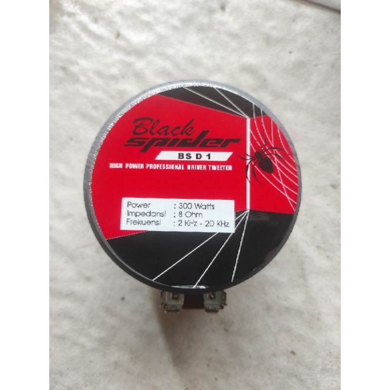 BLACK SPIDER BS D1 TWEETER DRIVER 300WATT ORIGINAL PROFESIONAL DRIVER TWEETER BLACK SPIDER D1