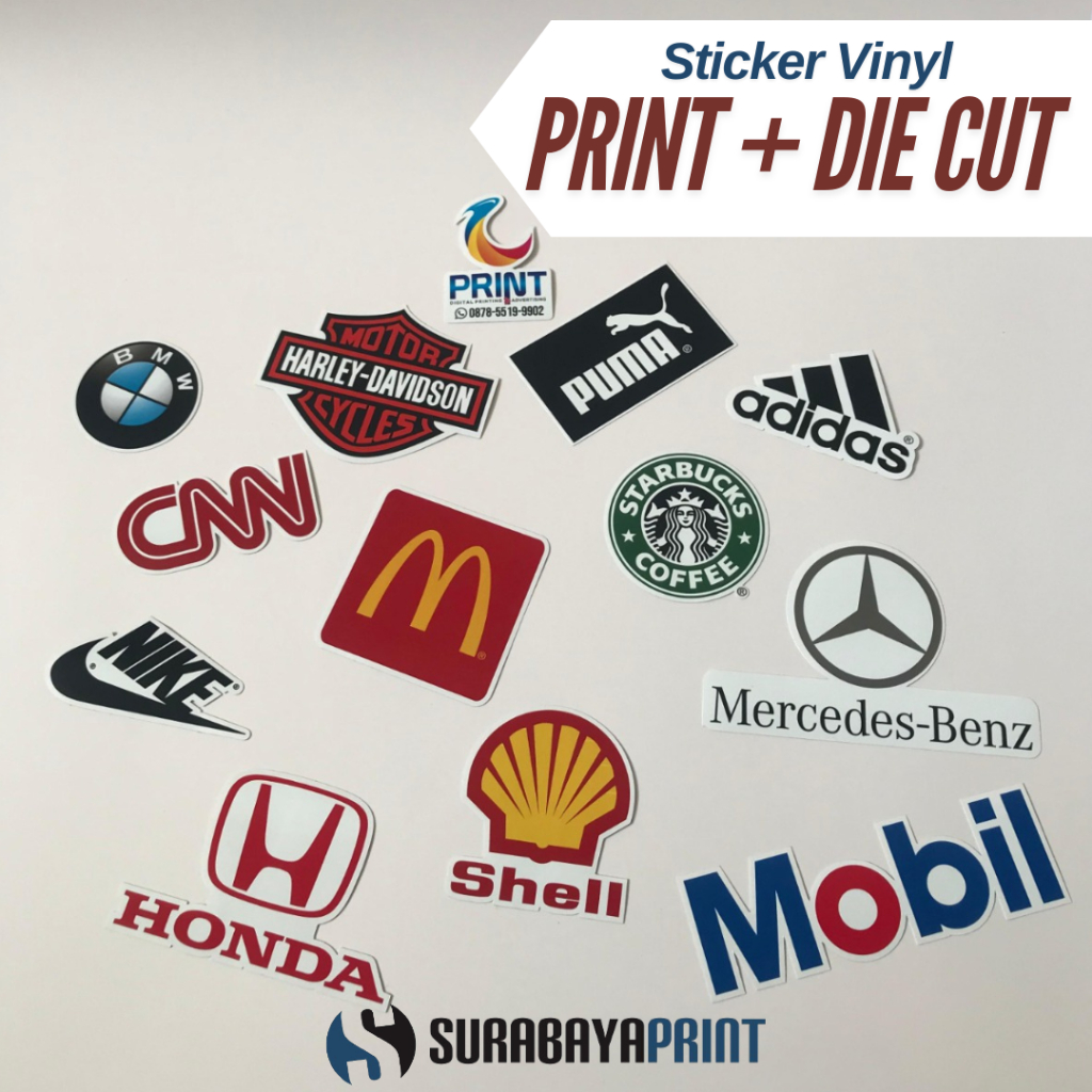 

(Print + Cut)Cetak Sticker Vinyl A3+ Die Cut Potong Sesuai Pola | Print Sticker Vinyl Murah Surabaya