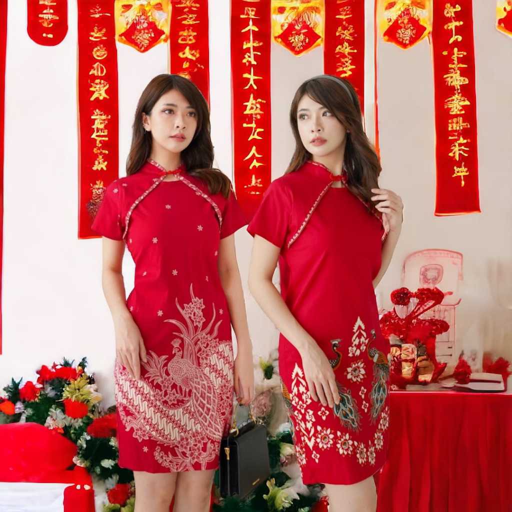 Dress Batik Ceongsam/ Congsam Simple Elegan #078