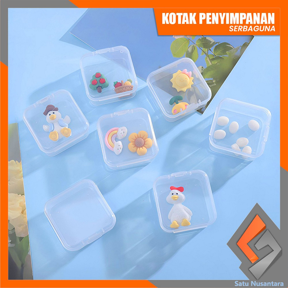 SN-C1165 Kotak Perhiasan Mini Transparan Kotak Obat Aksesoris Kecil / Wadah Kecil Kotak Plastik Mini