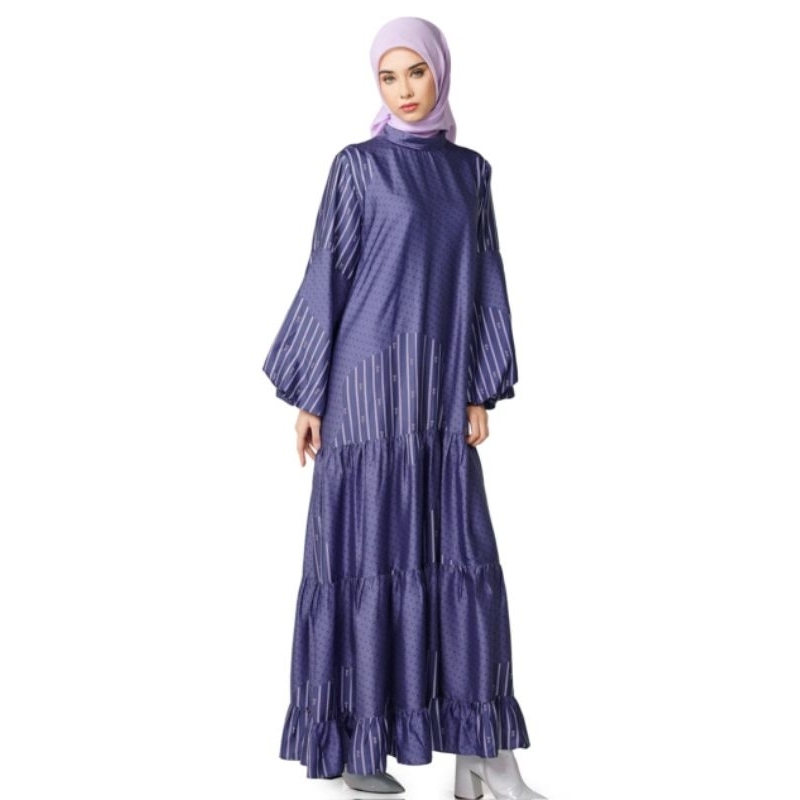 Nada Puspita x Barbie Vacanza Tiered Dress Navy