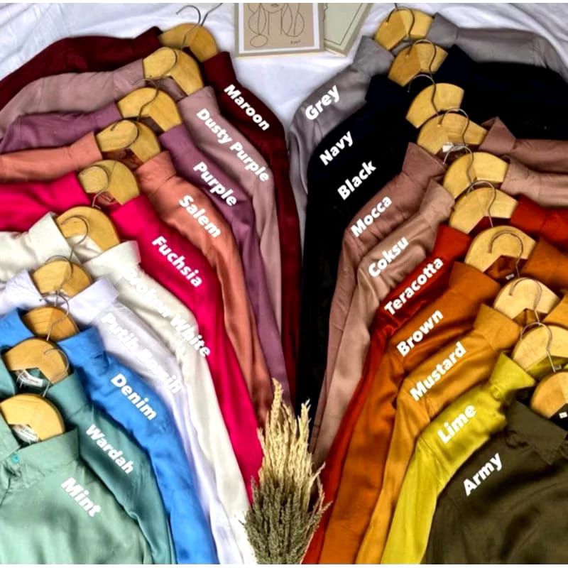 kemeja polos baju kemeja wanita//atasan wanita/baju kemeja polos wanita