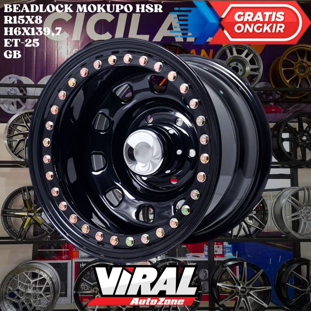 VELG MOBIL HARDTOP , TRITON , BLAZER , TERRANO , HSR BEADLOCK MOKUPO RING 15 R15