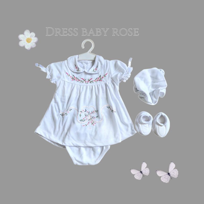Gaun putih bayi ,dress putih bayi,gaun anak perempuan,dress anak perempuan