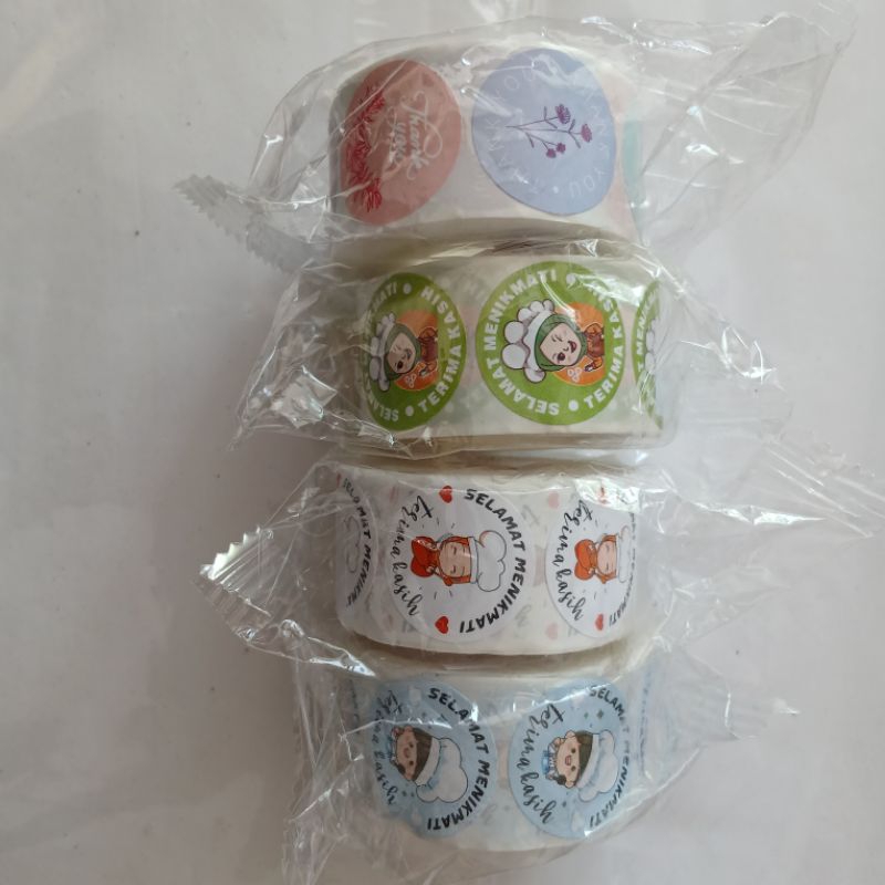 

stiker rol selamat menikmati thank you halal food