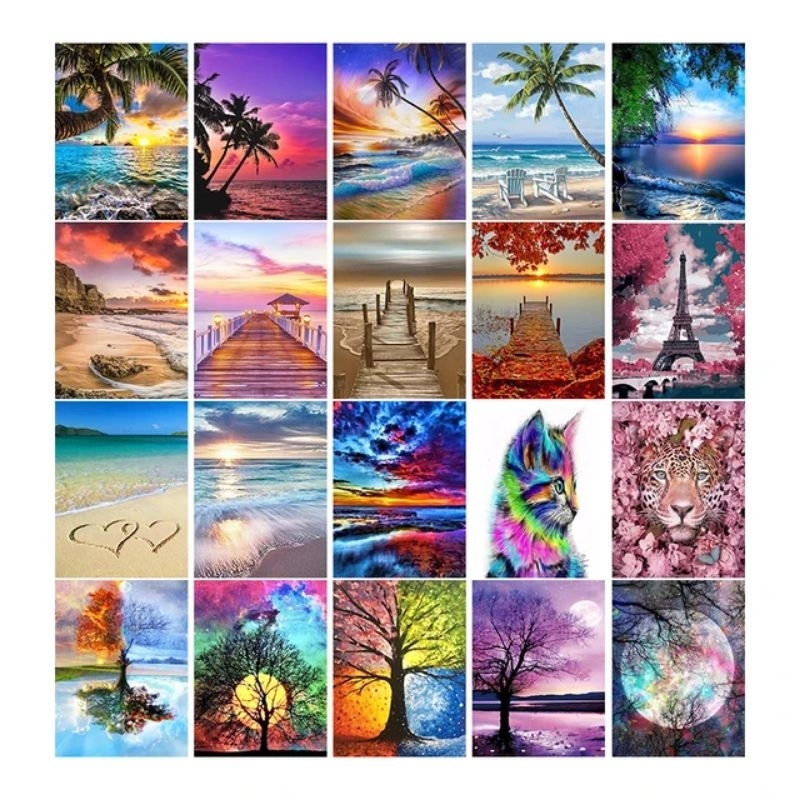 

PROMO Set Popular DIY diamond painting full of acrylic diamond 5D Lukisan akrilik berlian 5D Populer