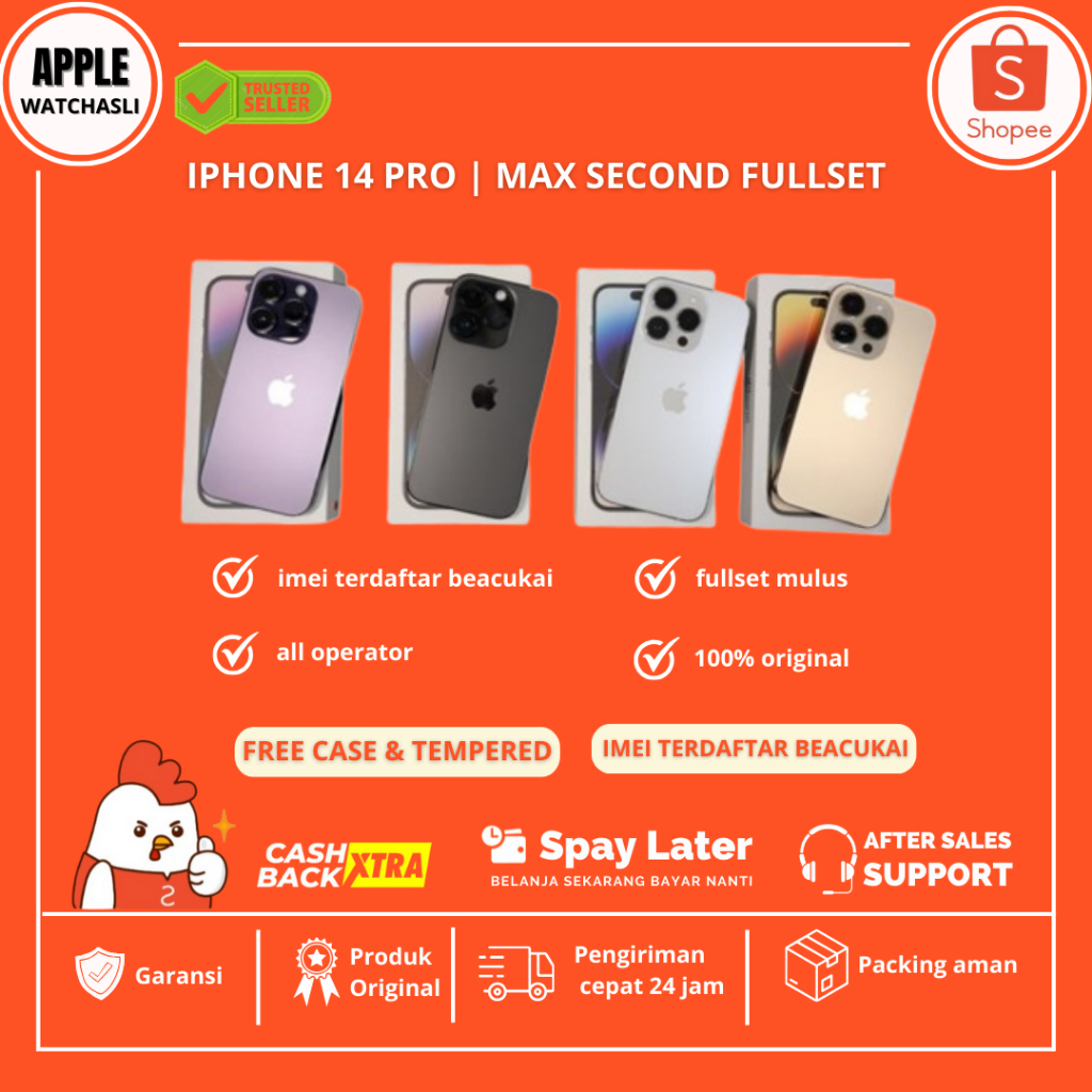 Seken iBox iPhone 14 Plus / 14 Pro / 14 Max 128GB 256GB 512GB 1TB Bekas Mulus