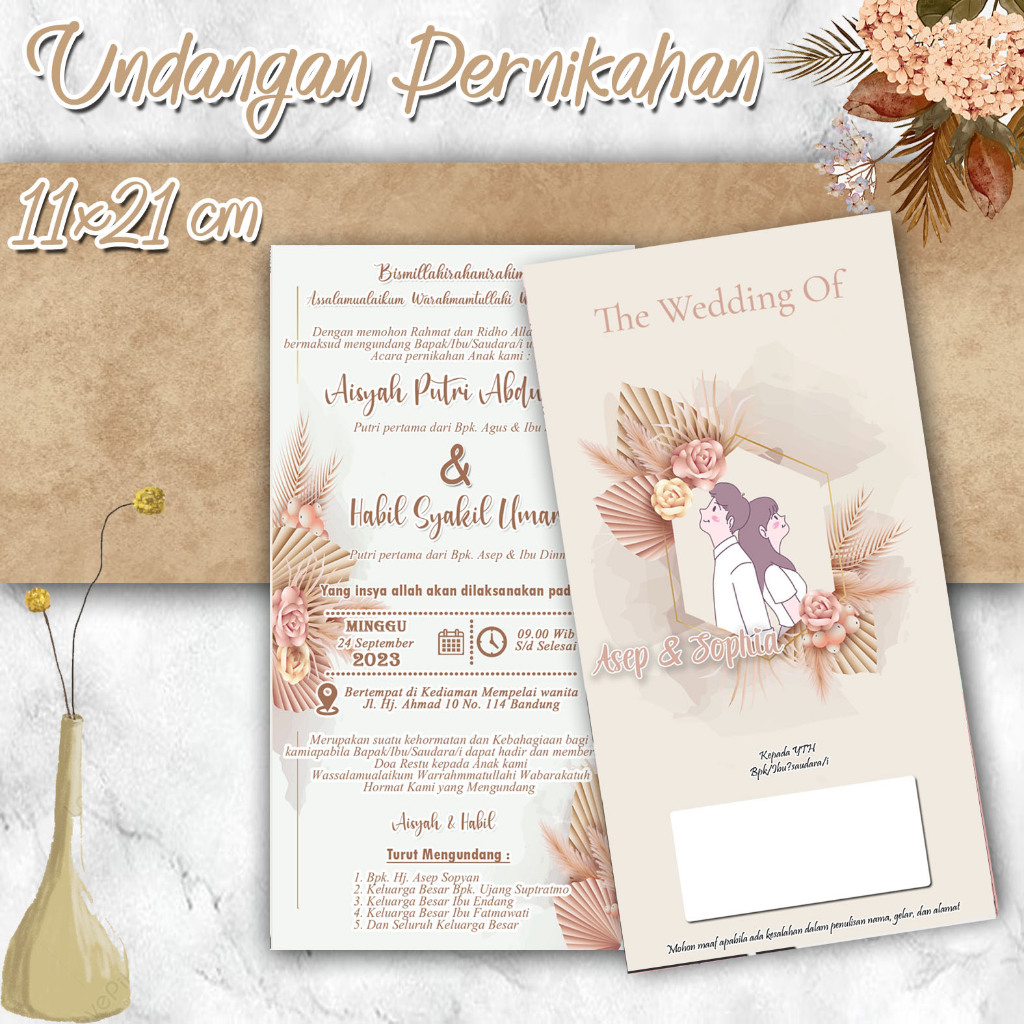 Undangan Pernikahan UNP Undangan Nikah Simple Undangan Wedding Simple Surat Undangan Pernikahan
