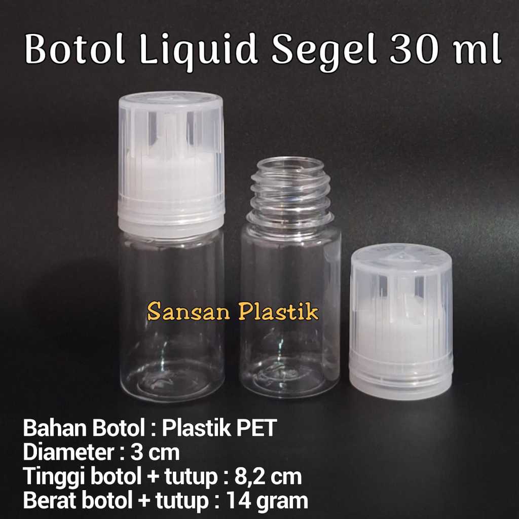 Botol Liquid Segel 30 ml / Botol Chubby 30ml