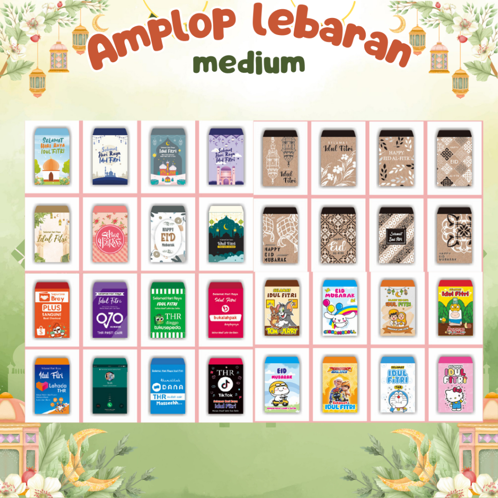 

Amplop Lebaran Premium Ukuran Medium - isi 10
