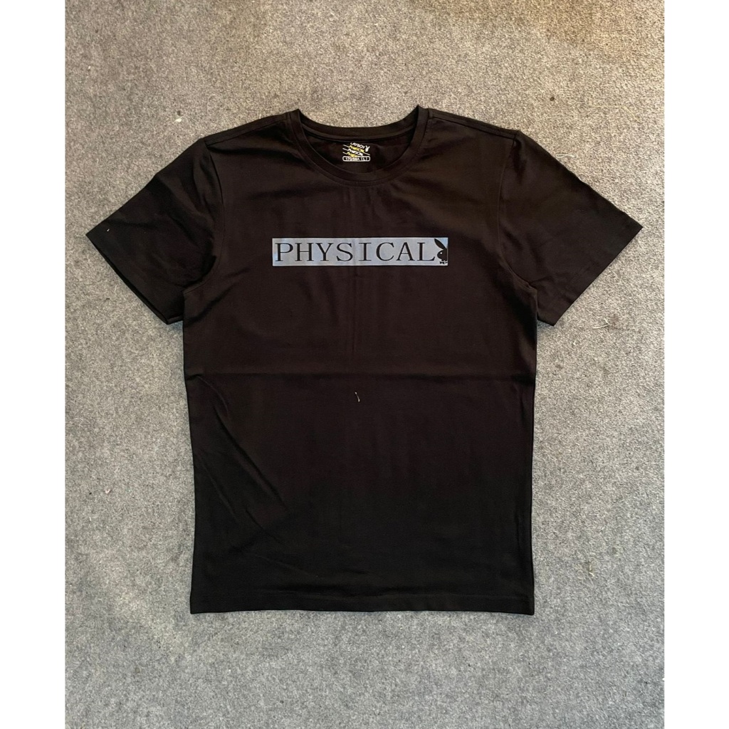 KAOS PLAYBOY PHYSICAL BAHAN KATUN LEMBUT STRECH