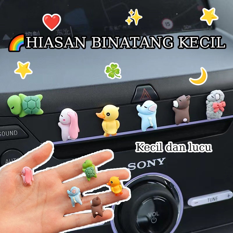 Hiasan dashboard mobil / Ornamen miniatur 6 motif / Hiasan motor lucu / Ornamen miniatur hp / Orname