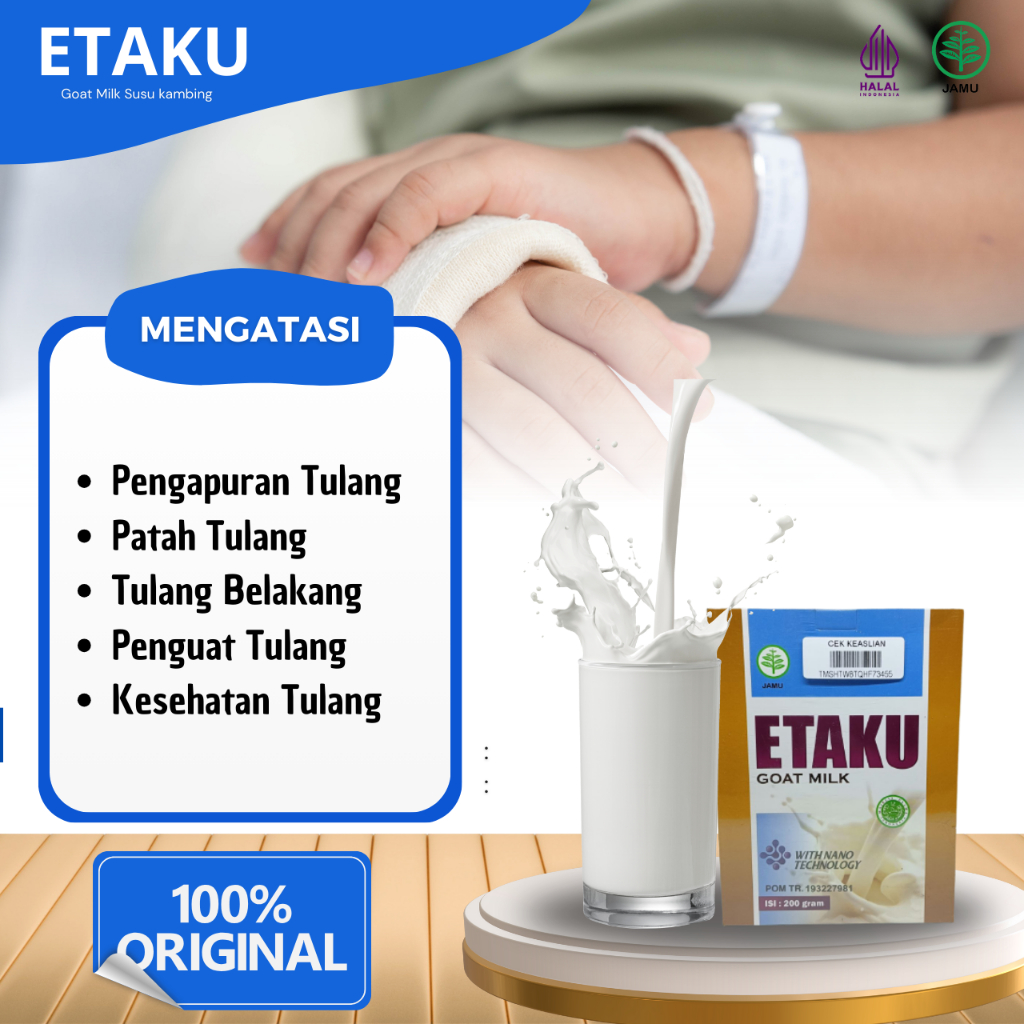 

Susu Untuk Pengapuran Tulang Osteoporosis Patah Tulang Retak Keropos Kaku Dengan Etaku Goat Milk