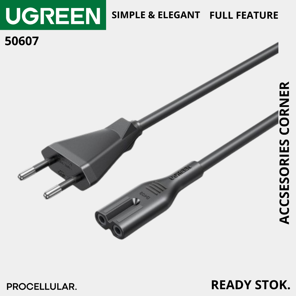 Ugreen Kabel Power Printer Angka 8 AC Cord 50607