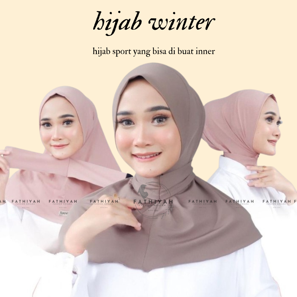 Hijab Inner Winter Jersey / Jilbab Winter Inner Bergo Jersey