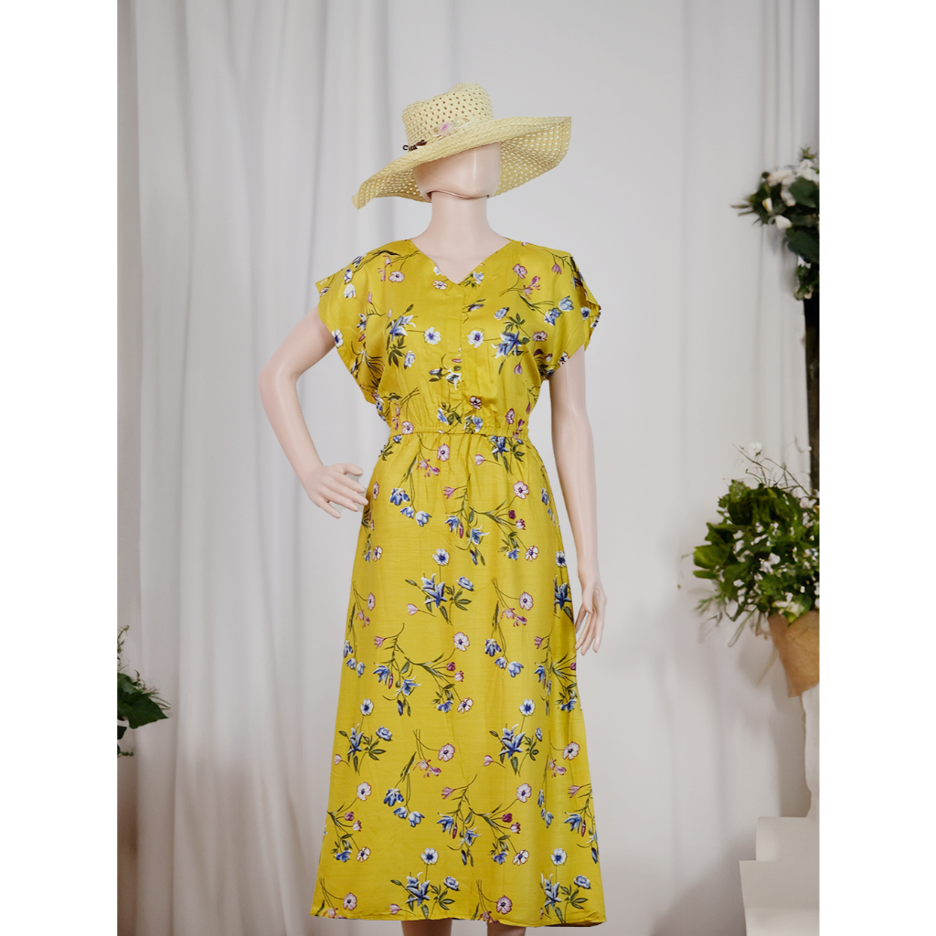 DASTER MEISITA LOMANIA - MANOHARA PANJANG MOTIF BUNGA - DASTER CHIORI / DRESS CANTIK - DASTER KEKINI
