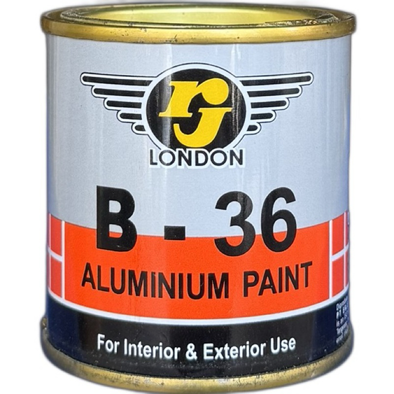 CAT ALUMINIUM RJ B-36 LONDON 100 ML/CAT BESI SILVER TANGKI, PAGAR, TIANG LISTRIK, DLL 100ML