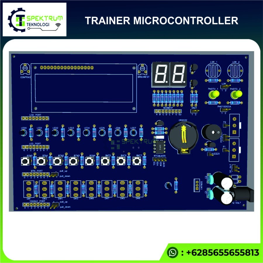 TRAINER MIKROKONTROLER ATMEGA8535/ATMEGA16/ATMEGA32/ATMEGA328