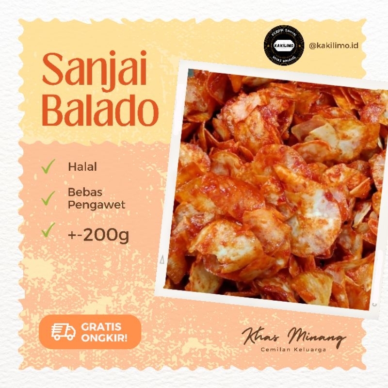 

KAKILIMO - Kerupuk Sanjai Balado / Kerupuk Singkong