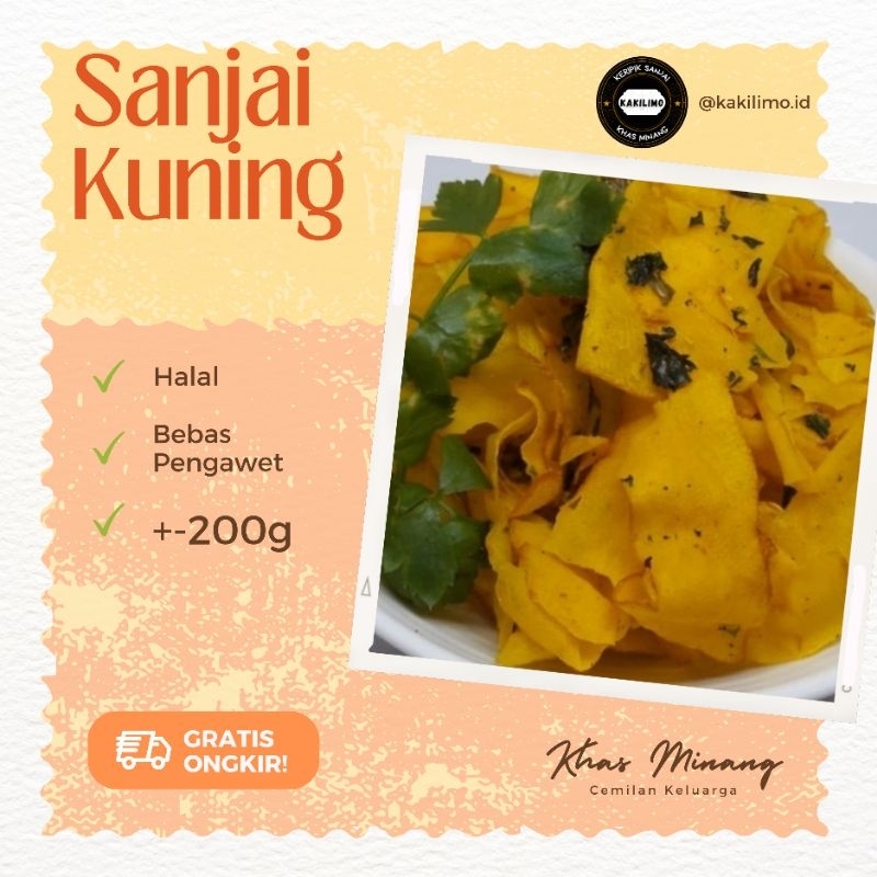 

KAKILIMO - Kerupuk Sanjai Kuning / Sanjai Keriting