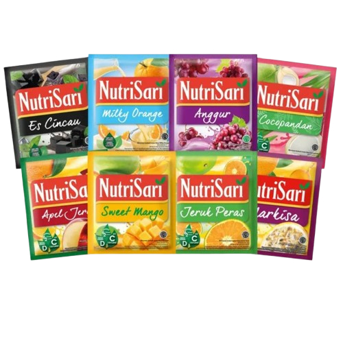 

Nutrisari renceng isi 10 sachet jeruk peras jeruk nipis milky orange leci lemon tea