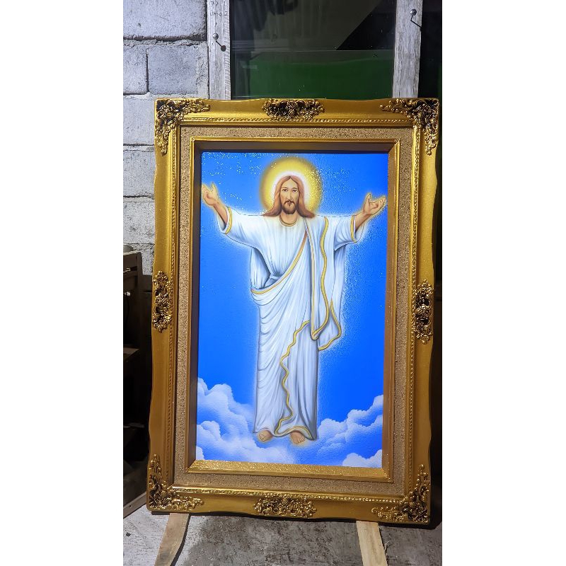 lukisan kanvas yesus 125x85cm