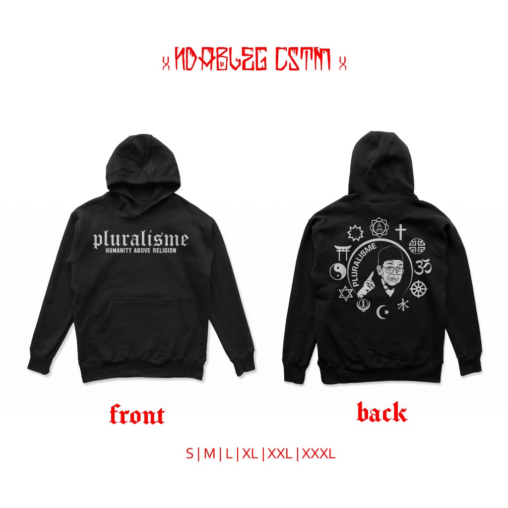 SWEATER HOODIE PLURALISME GUSDUR