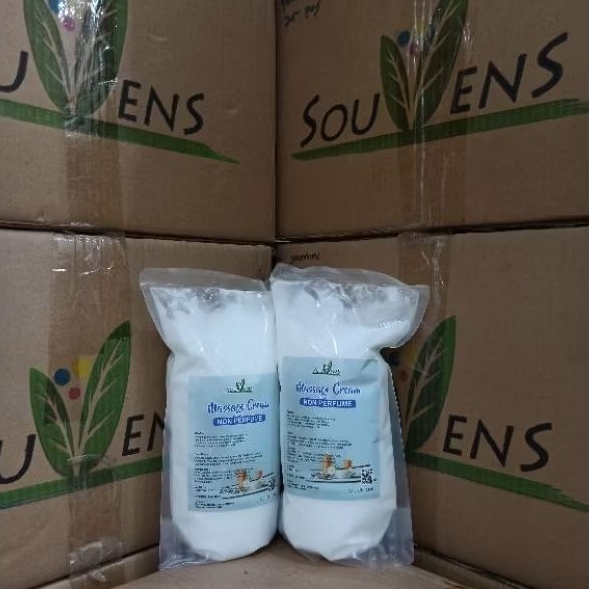 Cream massage non parfume netral tanpa wangi kiloan hotel spa salon 1kg souvens (bpom)
