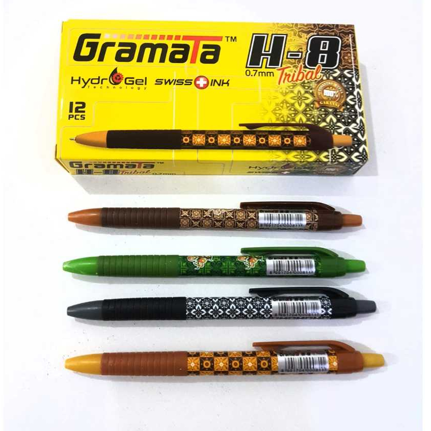 

Harga Grosir Per Kotak/12pcs Pulpen Karakter Batik H-8 Tribal