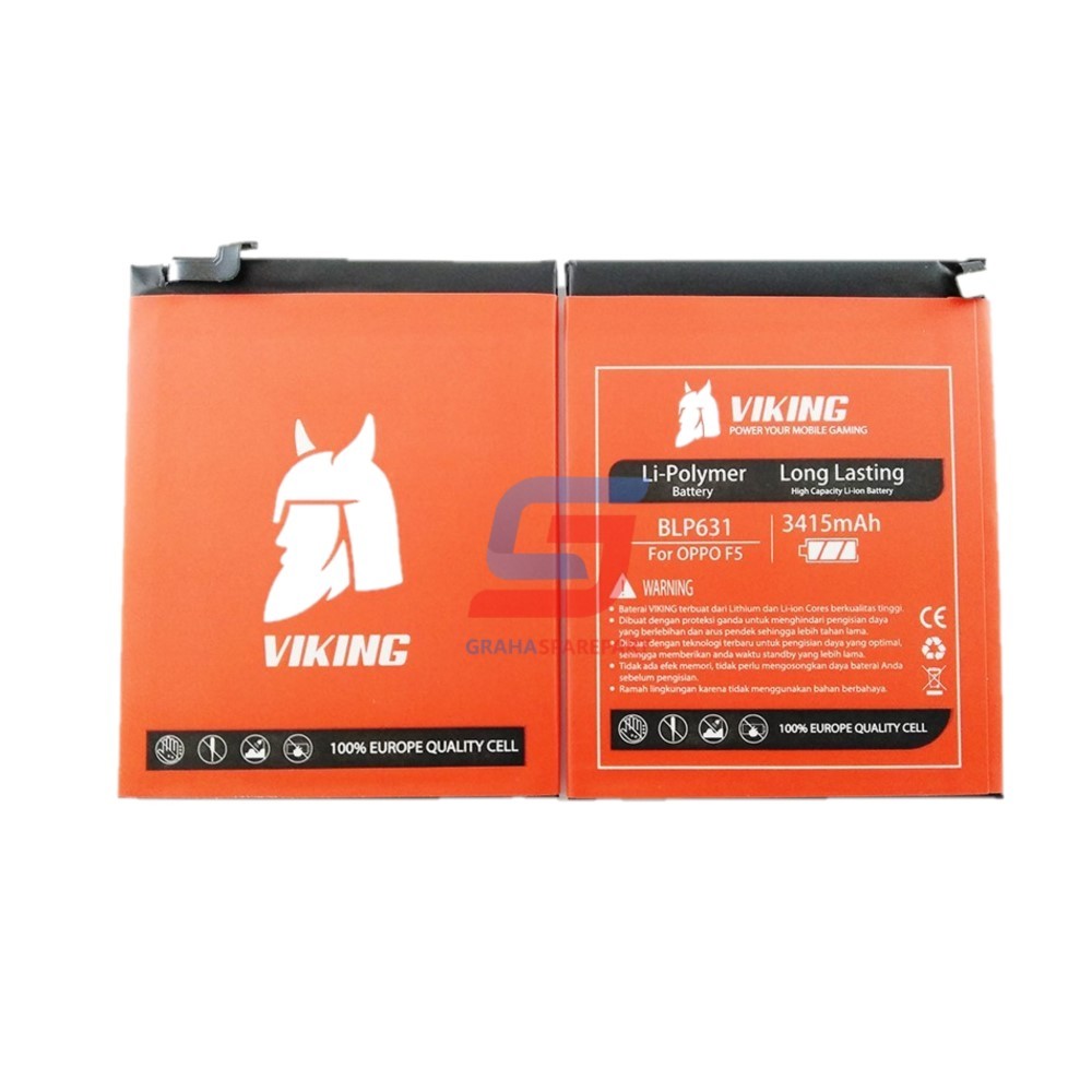BATERAI / BATTERY / BATRE OPPO F5 / F3 VIKING DOUBLE POWER/BLP631