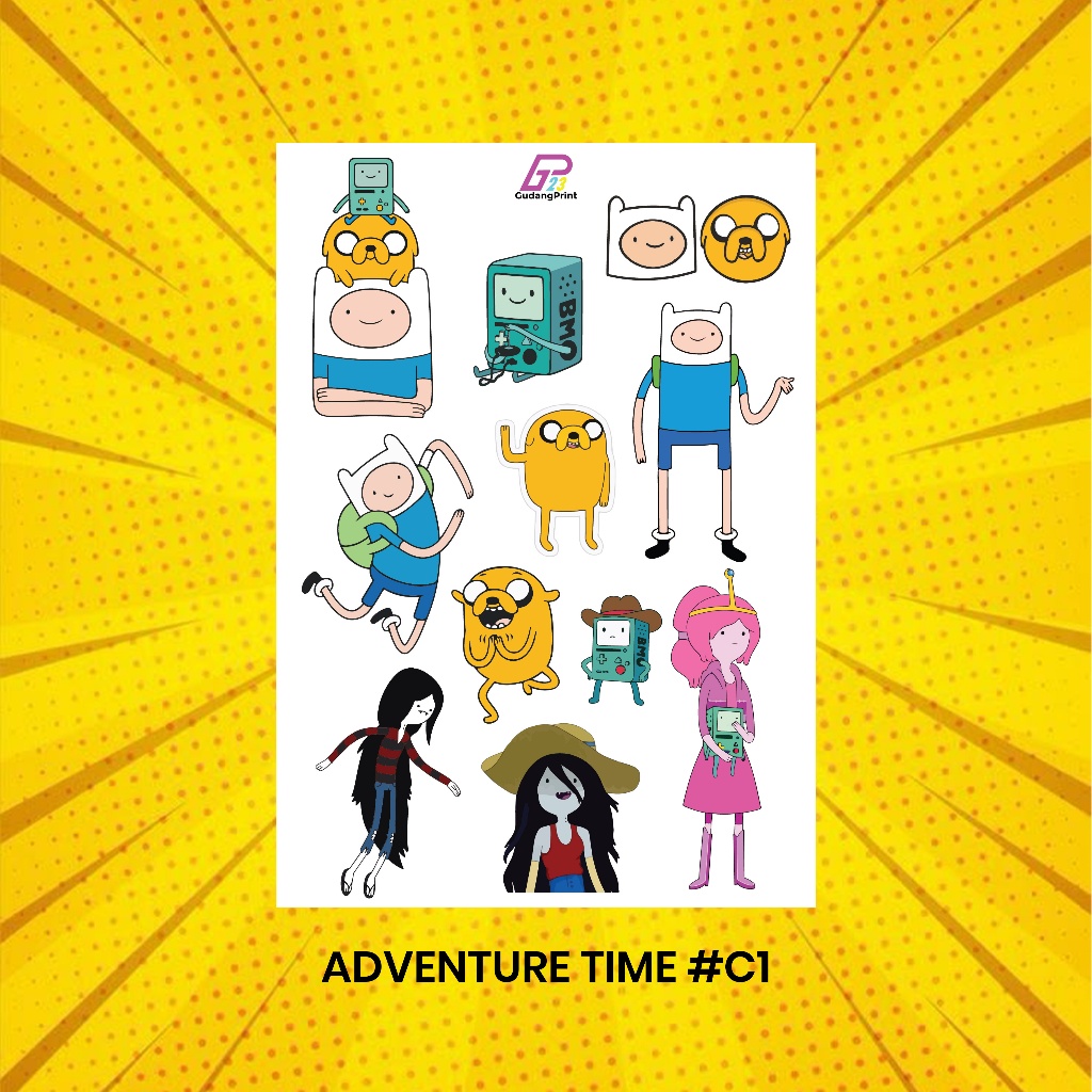 

Adventure Time - Sticker Vinyl - Stiker Laptop Motor Mobil Botol Stiker karakter Adventure Time
