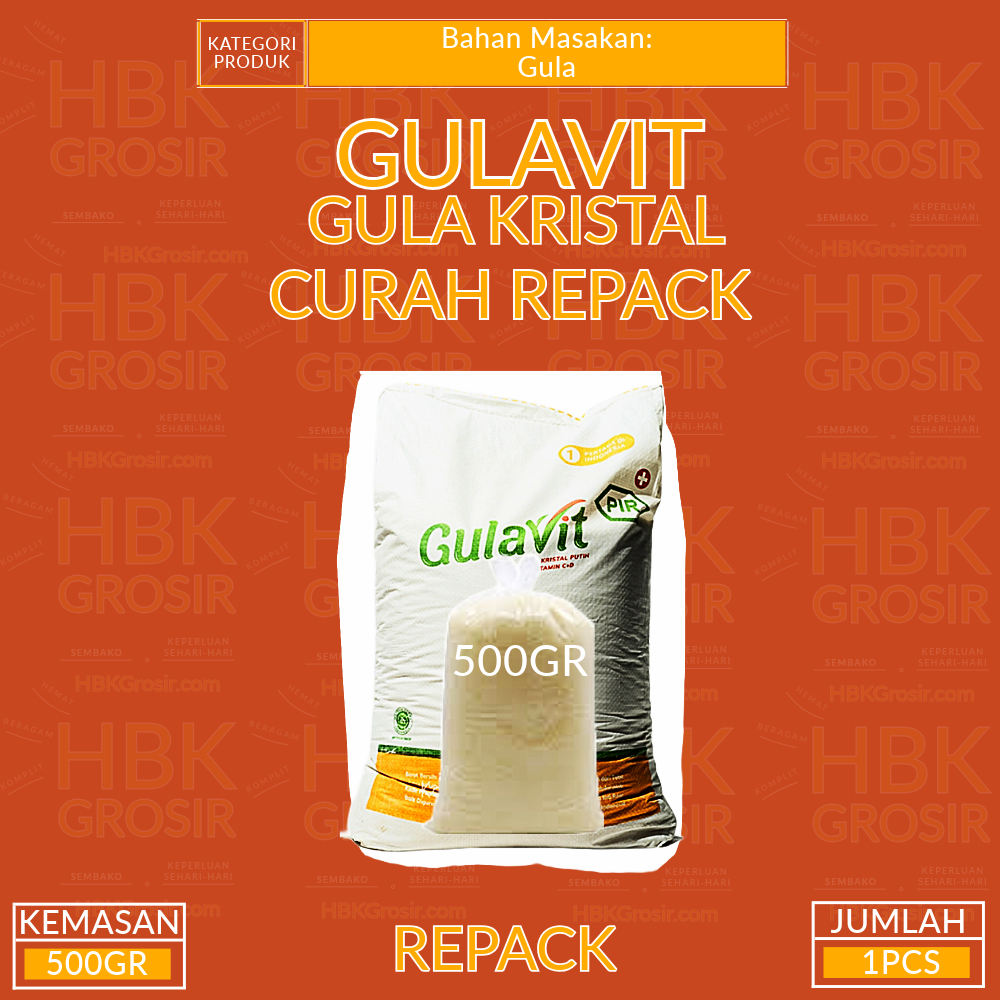 

GulaVit Curah REPACK 500GR 1/2KG