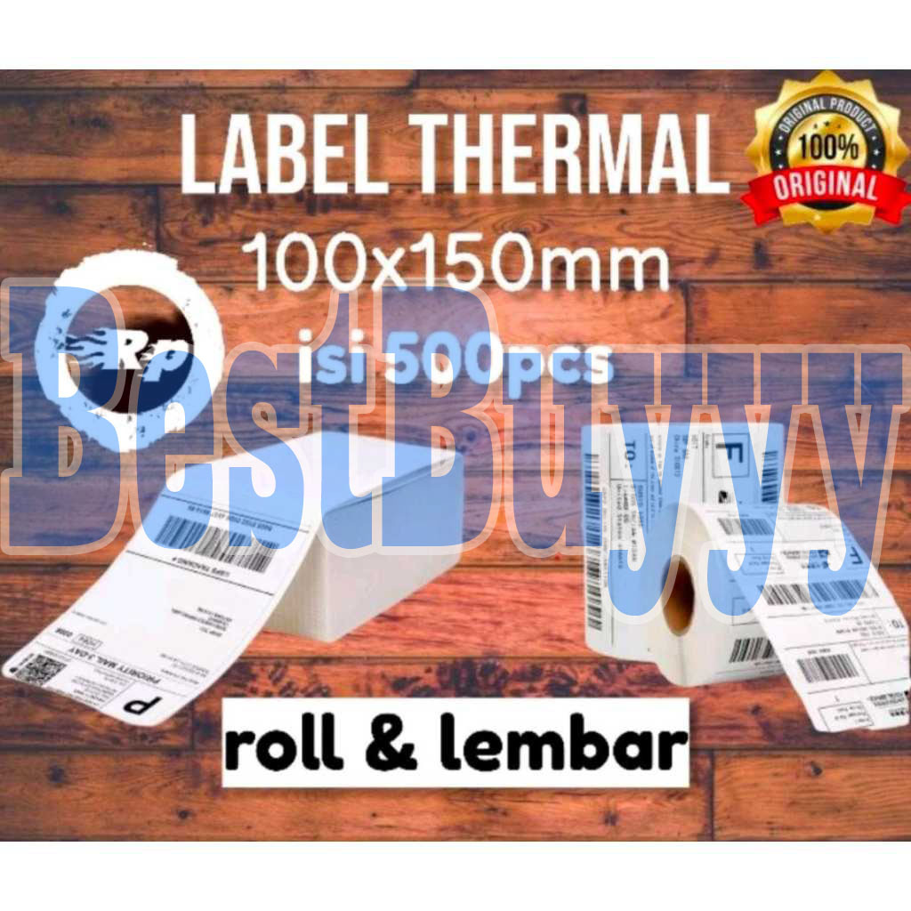 

BestBuyyy Label LABEL THERMAL BARCODE 100X150MM UKURAN A6 ISI 500 LEMBAR - LABEL THERMAL LIPAT 4X6 - LABEL PRINTER THERMAL ROLL/BULAT - LABEL THERMAL LIPAT