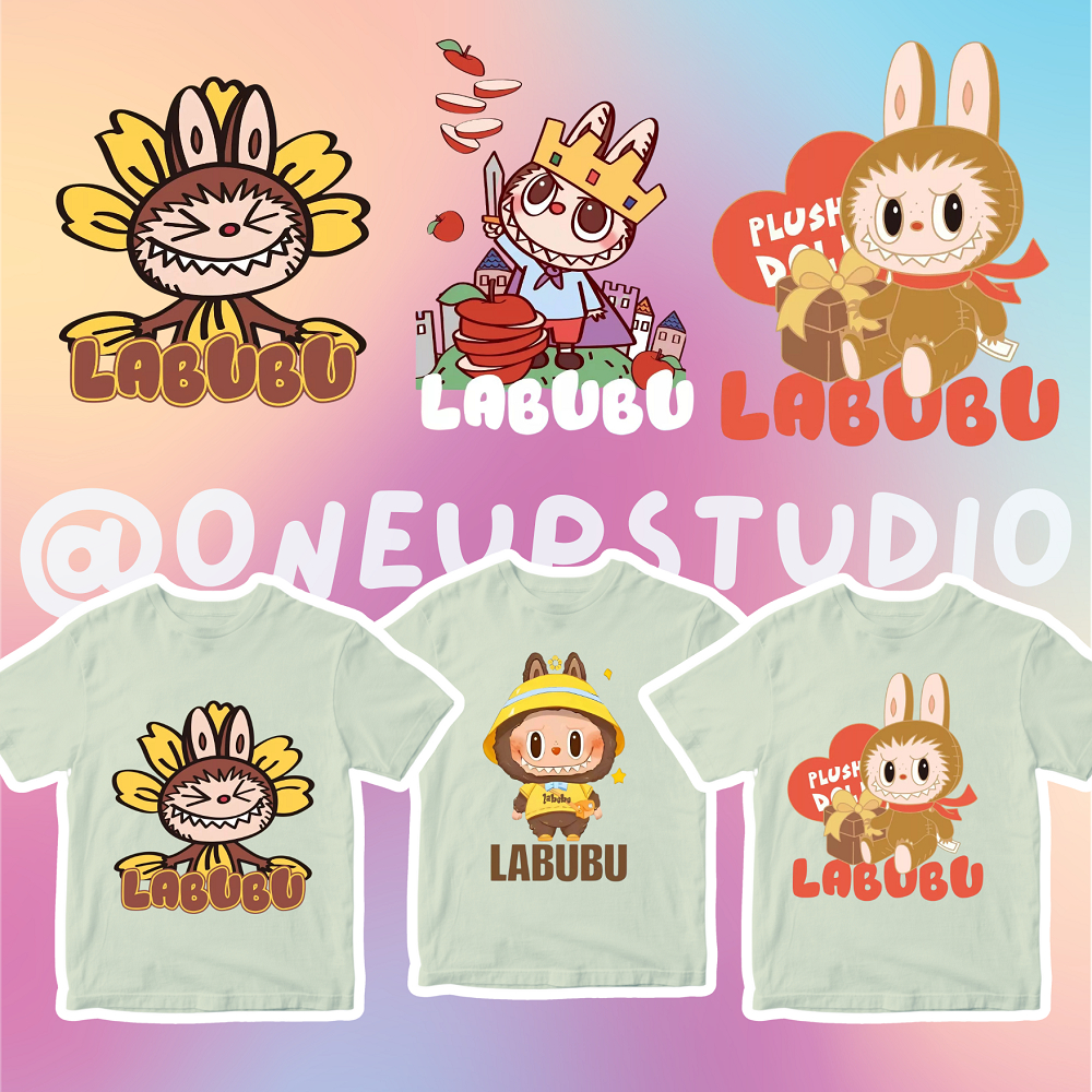 

SABLON STICKER SETRIKA SABLON DTF PRINTING UKURAN 14CM STIKER TEMA LABUBU PART 3