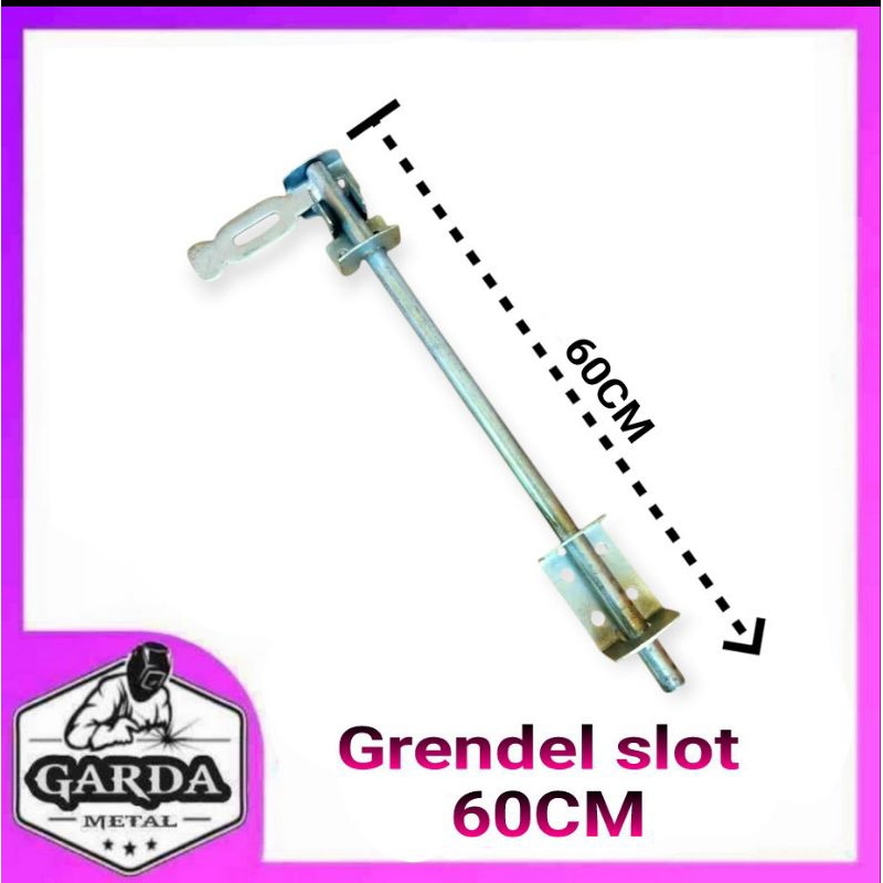 Slot Grendel Kunci Pagar Pintu Besi Panjang 60cm