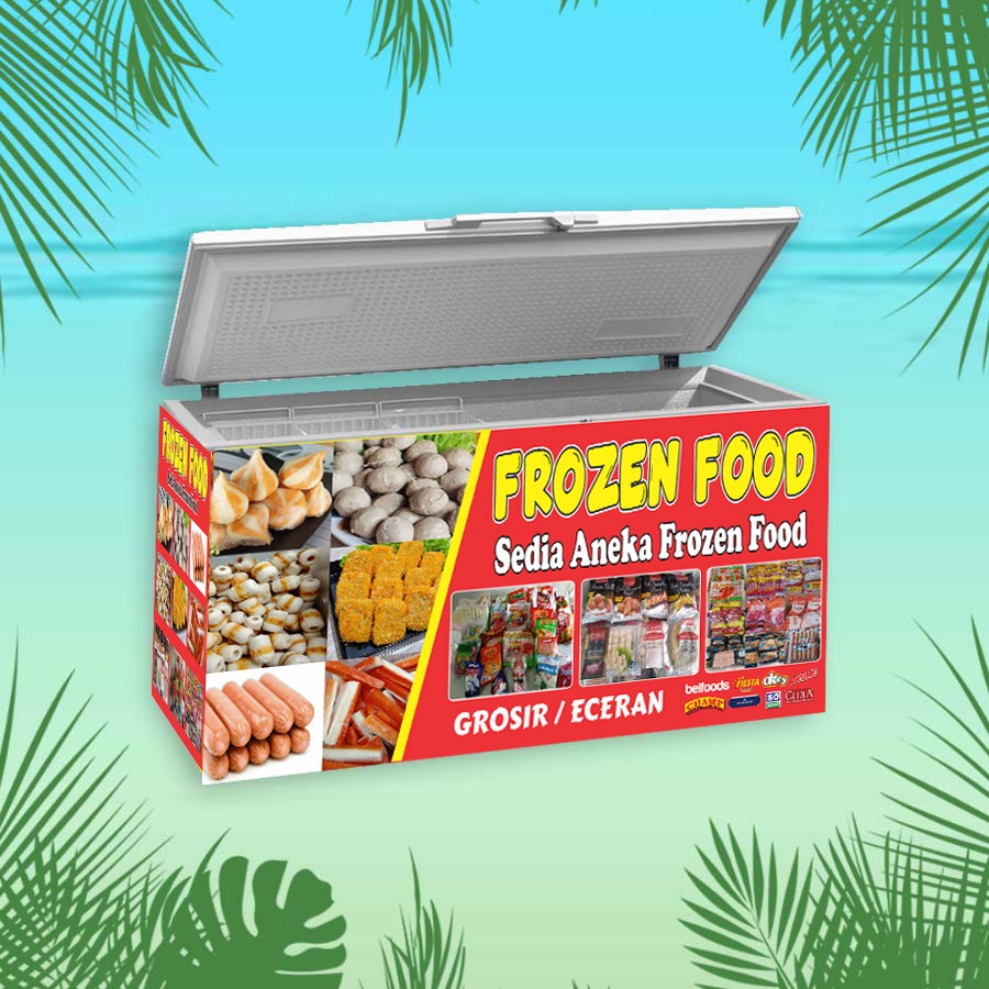 Stiker freezer kullkas frozen food terbaru