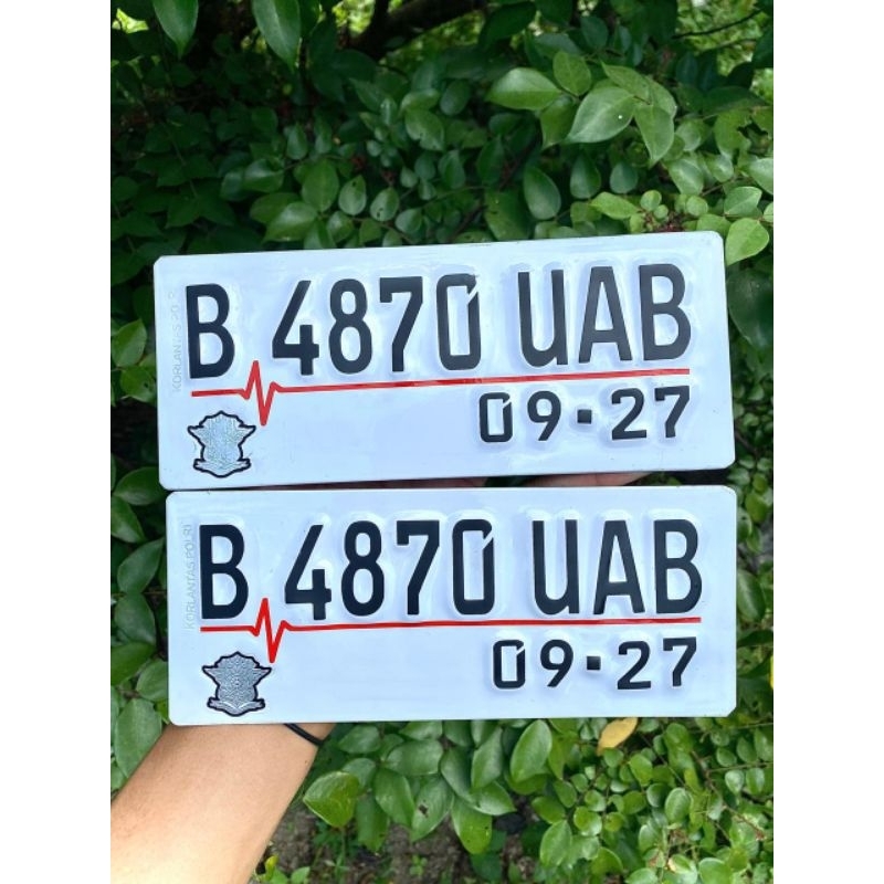 PLAT MOTOR WARNA PUTIH//PLAT MOTOR BAUT TANAM