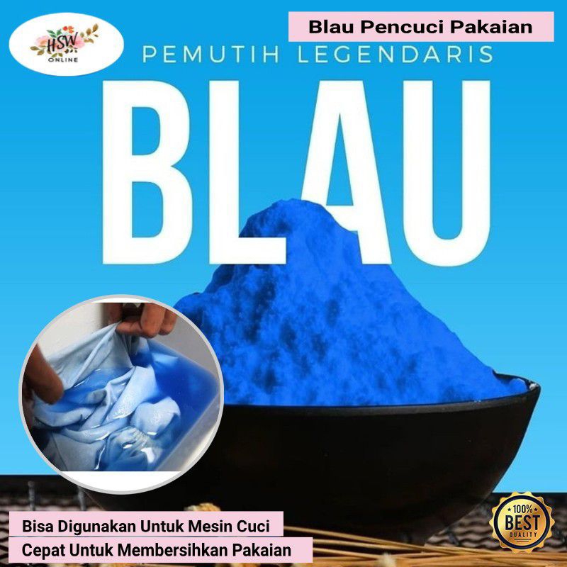 Serbuk Cuci Pakaian Putih Obat Gondongan Blau Cuci Pakaian Blao Pemutih Baju Tradisional Blau Cuci P