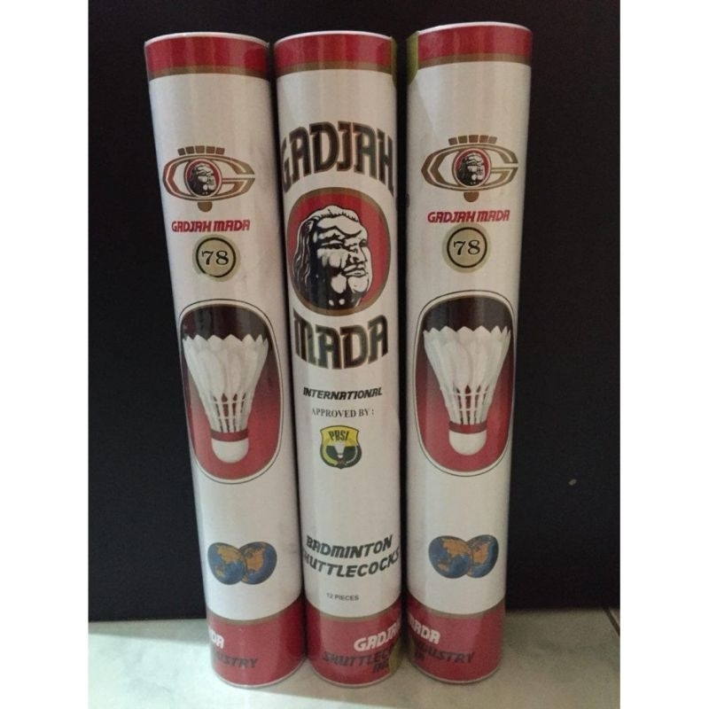 Kok GajahMada / Shutllecock Gajahmada Merah inter isi 12 pcs