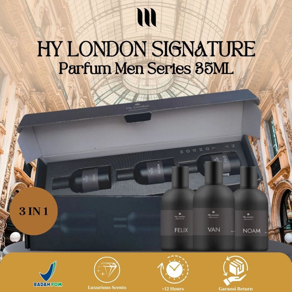 Hy London Parfum Men Series Signature 3in1 Eau De Parfume 35ML - NOAM - VAN - FELIX - Parfume Pria